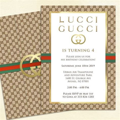 gucci decorations party|Gucci party invitations.